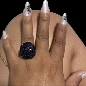 Sophisticated Black Gemstone Ring